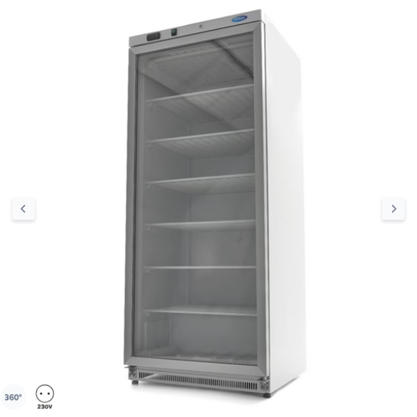  Καταψύκτης - 600L - Λευκό - με γυάλινη πόρτα